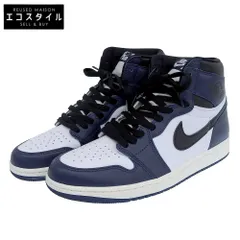 NIKE ナイキ 美品 AIR JORDAN 1 RETRO HIGH OG シューズ メンズ ネイビー×ホワイト 28.0cm DZ5485-401 10(US)