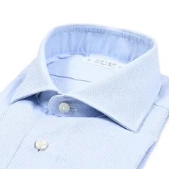 ORIAN オリアン / Vintage Classic コットン100% ホリゾンタルカラードレスシャツ / ブルー 432389