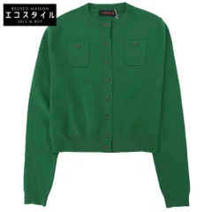 CABaN キャバン 新品同様 コットンカシミヤ クルーネックカーディガン レディース グリーン XS XS