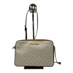 MICHAEL KORS マイケルコース MK ロゴ ショルダーバッグ ホワイト ブラウン