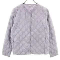 UNIQLO ユニクロ パフテック キルティングジャケット L ラベンダー 収納袋付き レディース 古着