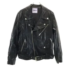 PUNYUS プニュズ フェイクレザー ダブルライダースジャケット 1 ブラック レディース 古着