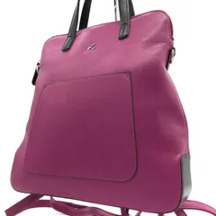 【美品】キタムラ Kitamura リュックサック 2way パープル 紫 レザー