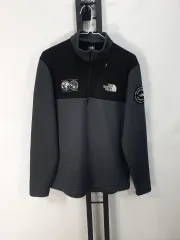 THE NORTH FACE ザノースフェイス ハーフジップ セブンサミットシリーズ フリース ロングスリーブ 長袖Tシャツ ブラックグレー L
