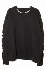 クロムハーツ CHROME HEARTS NECK LOGO CREWNECK SWEATSHIRT S