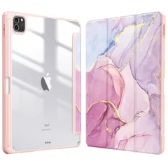 Pencil Pencil 2 Apple ワイヤレス充電対応 Apple 三つ折スタンド 収納可能 透明バックカバー スリープ機能 11インチ 軽量 2020/2018 薄型 2021/ 傷つけ防止 2022/ PU合成レザー ケース TPU 11 (モデル