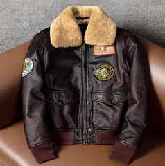 爆売れ商品 頭層牛革レザージャケット メンズ 中綿入り 衿付き フライトジャケット 大きいサイズ展開