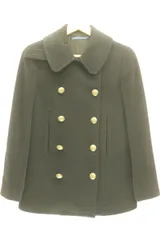 【中古】 RALPH LAUREN レディースピーコート 9 ピーコート RALPH LAUREN 9 黒 ブラック 無地