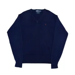 M ポロ ラルフローレン ラムウール Vネック ニット