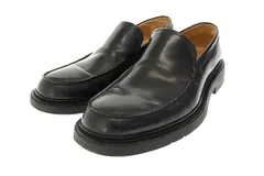 ボッテガヴェネタ BOTTEGA VENETA 厚底 レザー ローファー スリッポン シューズ 43 黒 ブラック ブランド古着ベクトル 中古☆AA★▲250312