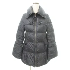 バーバリーブラックレーベル BURBERRY BLACK LABEL Aライン ダウンコート アウター ジップアップ 40 約Lサイズ 黒 ブラック ■GY09のサムネイル