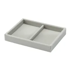 無印良品 重なるベロアケース縦 アクリルケース用 グレー 幅15.5×奥行12×高さ2.5cm 44596524