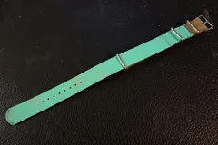 ◆Leather NATO G10 Strap◆高品質国産本牛革キップレザー 茶芯ヴィンテージターコイズ カスタムオーダー(ラグ幅/バックルカラー)受注生産(納期10日前後) 日本製 本革 腕時計ベルト