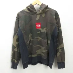H■ノースフェイス/THE NORTH FACE NT61601R 迷彩カモフラ スウェットパーカ【XL】カーキ/MENS■6【中古】
