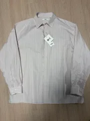 ユニクロc ブロード オーバーサイズ ストライプ シャツ