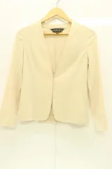 【中古】 INDIVI レディースジャケット 5 Vネックノーカラージャケット INDIVI 5 ベージュ 肌色 無地