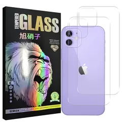 対応 iPhone12 背面フィルム 【2枚セット- 日本AGC旭硝子 - 高 品質 】 iPhone 12 Pro 強化ガラス アイフォン 12 / 12 Pro 背面保護フィルム 【 日本旭硝子素材採用 硬度9H 耐衝撃 飛散防止 超薄 厚さ0.26mm 