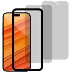 【2枚セット+ガイド枠付き 】KPNS 覗き見防止 日本素材製 対応 iPhone 14 Pro Max 用の ガラスフィルム 強化ガラス カバー 保護フィル