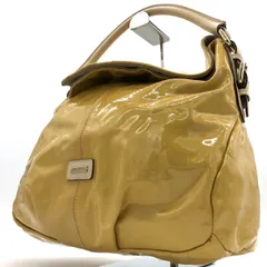 【美品】MaxMara マックスマーラ エナメル ハンドバッグ イエロー 黄色