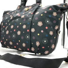 【美品】クレイサス  CLATHAS 2way トートバッグ ボストン 花柄 黒