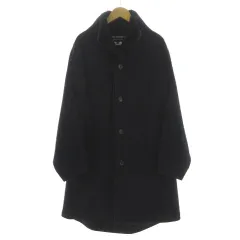 ジュンヤワタナベ JUNYA WATANABE コムデギャルソン COMME des GARCONS コート 変形コート AD2105 立ち襟 ボア 日本製 ウール混 ネイビー 紺 XSのサムネイル