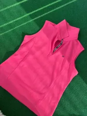 1回着用) Elegance Sports レディース ゴルフ KARA ノースリーブTシャツ 95 ピンク