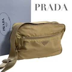 プラダ　三角ロゴ　カメラバッグ　ナイロン　ショルダーバッグ　オーカー系　5350