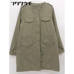 ◇ ◎ UNRELISH アンレリッシュ ライナー付き ジップアップ ノーカラー ジャケット サイズM カーキ レディース 【中古】 【1104260008079】