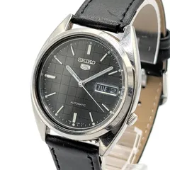 SEIKO SEIKO5 7S26-3040 Watch Automatic Men's Round Silver Black dial Y2K 00S セイコー セイコー5 時計 自動巻き メンズ ラウンド シルバー ヴィンテージ 黒文字盤 稼働品