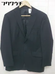 ◇ THE SUITS PLUS ANGELICO生地 2B シングル 長袖 テーラード ジャケット サイズ94 Y6 ネイビー系 メンズ 【中古】 【1106240012083】