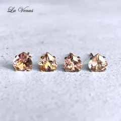 ✴︎つけっぱなしOK✴︎ 天然 ピンクトルマリン 桜の花びら ピアス 5mm 宝石質 AAA 316 サージカルステンレス 両耳用 金属アレルギー対策 スタッド 10月誕生石