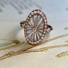 英国王室御用達 ガラード（Garrard）ルビー＆ダイヤモンド・クラスター