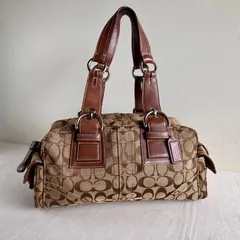 Coach Brown Leather Satchel Handbag Soho Purse w Side Pockets Vintage y2k Rare