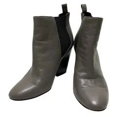 【美品】ファビオルスコーニ (23) サイドゴアブーツ ショートブーツ ブーティ チャンキーヒール 本革 レザー 希少デザイン