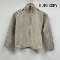 バーバリー キッズ 長袖 ドライバーズ ニット カーディガン ジップアップ ノバチェック 子供服 サイズ8 ガールズ 8 ISItems【USED】【古着】【中古】50149061