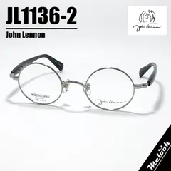 [ John Lennon ] ジョンレノン 度付可 日本製 made in Japan 丸メガネ クラシック 眼鏡 フレーム サングラス JL1136-2-44 シルバー / ブラック リビジョン製レンズでお好きなサングラス作成可能 John Lennon ] ジョンレノン 度付可 日本製 made in Japan 丸メガネ