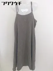 ◇ Samansa Mos2 blue コーデュロイ ノースリーブ ロング キャミソールワンピース サイズF ブラウン レディース  【中古】 【1112130005516】