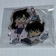 名探偵コナン 工藤新一 毛利蘭 アクリルキーホルダー ピンク