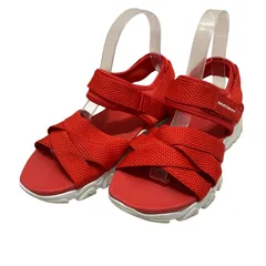 【美品】スケッチャーズ (24) スポーツサンダル プラットフォーム クロスベルト ストラップ 厚底 サンダル 希少カラー