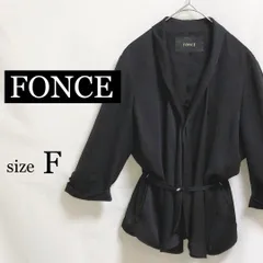 F【 FONCE / フォンセ 】 さらっとジャケット ブラック black シンプル 7分袖 羽織 上品 春夏 V087_2406/049のサムネイル
