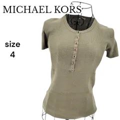 MICHAEL KORS マイケルコース カットソー 半袖 カーキ サイズ4 レディース オンワード樫山