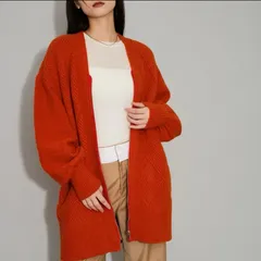 アダムエロペ 柄ニットジップカーディガン ミニワンピース