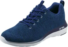 ヨネックス YONEX メンズ パワークッション ウォーキングシューズ スニーカー 軽量 クッション性 ニット フィットネス 快適性 ファスナー付き ホールド サポート 散歩  M01Y 019 ネイビーブルー