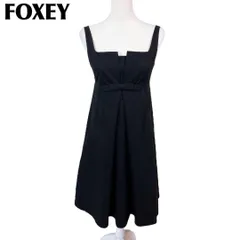【美品】FOXEY NEW YORK ノースリーブワンピース キャミワンピ 40