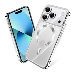 対応 iPhone 17 Pro Max ケース MagSafe対応 クリア メッキ加工 アイフォン17ProMax スマホケース 耐衝撃 TPU ワイヤレス充電対応 いpほね 17 pro max カバー ストラップホール付き 薄型 透明 超軽量 黄ばみにく