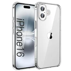 DIFAYA iPhone16 ケース クリア iPhone16 カバー 透明 MIL規格 耐衝撃 『黄変防止 ワイヤレス充電対応』 『スレ傷防止 滑り止め 軽い ストラップホール付き 落下防止 レンズ保護』 『PC背面 + TPUバンパー 傷に強い背面』 一