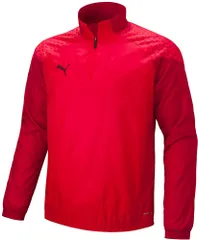 プーマ PUMA サッカー TEAMCUP ウラトリコット ピステトップ メンズ  トップス 長袖 ハーフジップ スタイリッシュ 防風素材 スタンドカラー 部活 練習 トレーニング チーム  658811 01 PUMARED