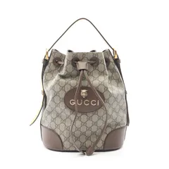 グッチ GUCCI リュックサック バックパック GGスプリーム ェリーライン ショルダーバッグ 473875 ベージュ/ダークブラウン PVCコーティングキャンバス レザー シェリーライン キャットヘッド 3wayバッグ