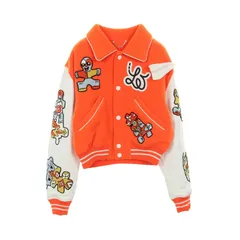 ルイ・ヴィトン LOUIS VUITTON スタジャン ミニバーシティブルゾン RM231 MJY HOL71E ウール レザー ジャケット メンズ Used Aのサムネイル