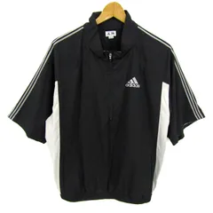 アディダスゴルフ ポロシャツ トップス 半袖 ハーフジップ ゴルフウエア 大きいサイズ メンズ XOサイズ 黒×グレー adidas GOLF 【中古】